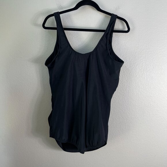 Miraclesuit Womens Plus 22W Black One Piece Swimsuit Draped Front - Picture 6 of 6